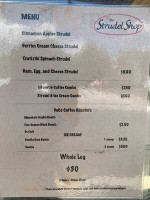 The Strudel Shop menu