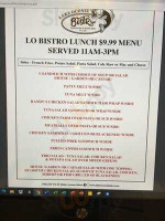 Lake Oconee Bistro menu