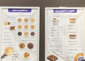 Insomnia Cookies menu