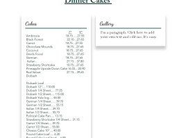 Pollman's Bake Shop menu