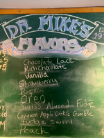 Dr Mike's Ice Cream Shop menu