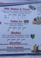 Bills Carousel Ice Cream menu