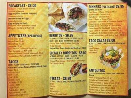 Faby's Tacos menu