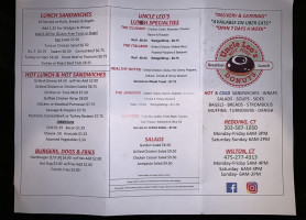 Uncle Leo's Not Just Coffee Donuts menu