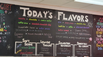 Ashley's Ice Cream menu