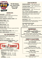 Winner's Pub Sports And Casino menu