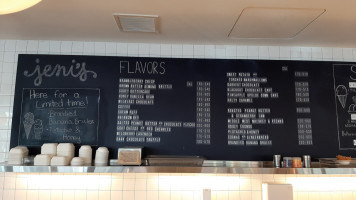 Jeni's Splendid Ice Creams menu