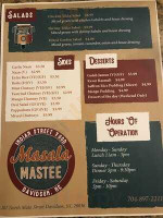 Masala Mastee menu