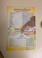 Sweet Delights Bakery menu