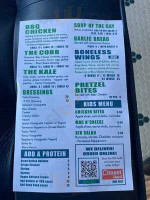 Tossed Togo menu