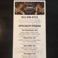 Scout's Pizzeria, Terre Haute, In menu