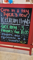 Tyler's Gourmet Ice Cream menu