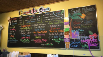 Sweet Melissa's Ice Cream Shoppe menu