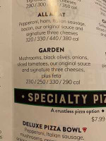 Jets Pizza menu