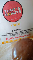 Tony's Donuts Cafe menu