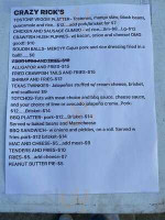 Crazy Rick's Food Truck menu