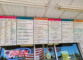Lulu's Shaved Ice menu