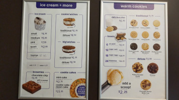 Insomnia Cookies menu