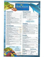 The Diving Pelican Restaurant Bar menu