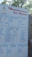 Weather Vane Ice Creme menu