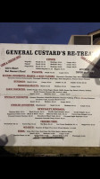 General Custard's Re-treat menu