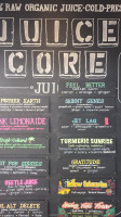 Juice Core menu