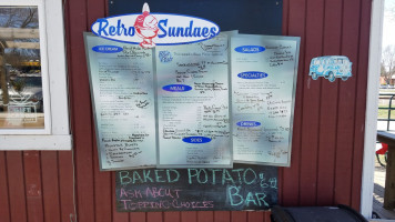 Retro Sundaes menu