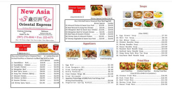 New Asia menu