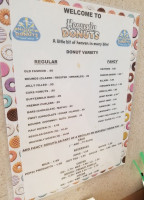 Heavenly Donuts menu