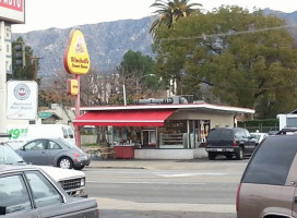 Family Donuts outside