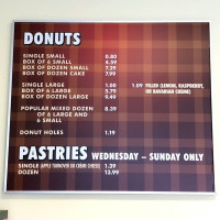 Yos Donuts menu