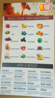 Recharge Smoothies Cafe menu