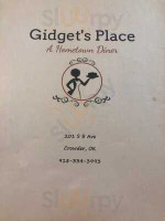 Gidget's Diner menu