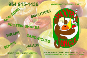 Smoothie Jungle menu