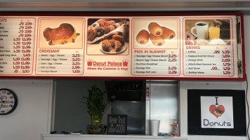 The Donut Palace menu