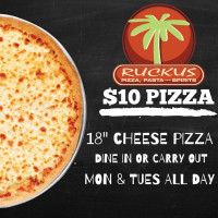 Ruckus Pizza Pasta And Spirits menu