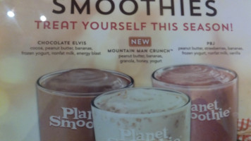 Planet Smoothie menu