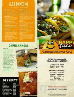 Happy Taco menu