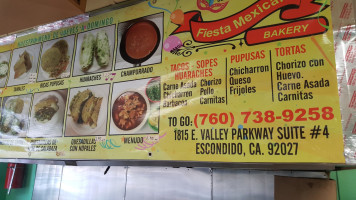 Fiesta Mexicana Bakery menu