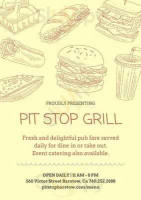 Pit Stop Grill menu