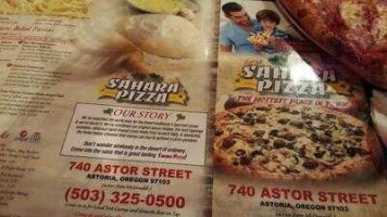 Sahara Pizza menu