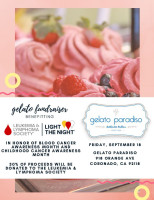 Gelato Paradiso menu