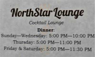 North Star Lounge menu