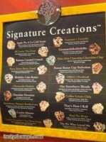 Cold Stone Creamery menu