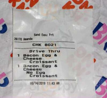 Dunkin' menu