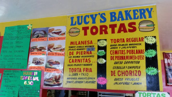 Lucy's Bakery menu