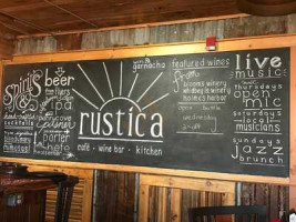 Rustica Cafe Wine Kitchen menu