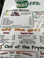 Bageland menu