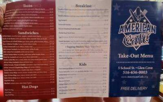 American Cafe menu