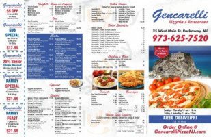 Gencarelli Pizza menu